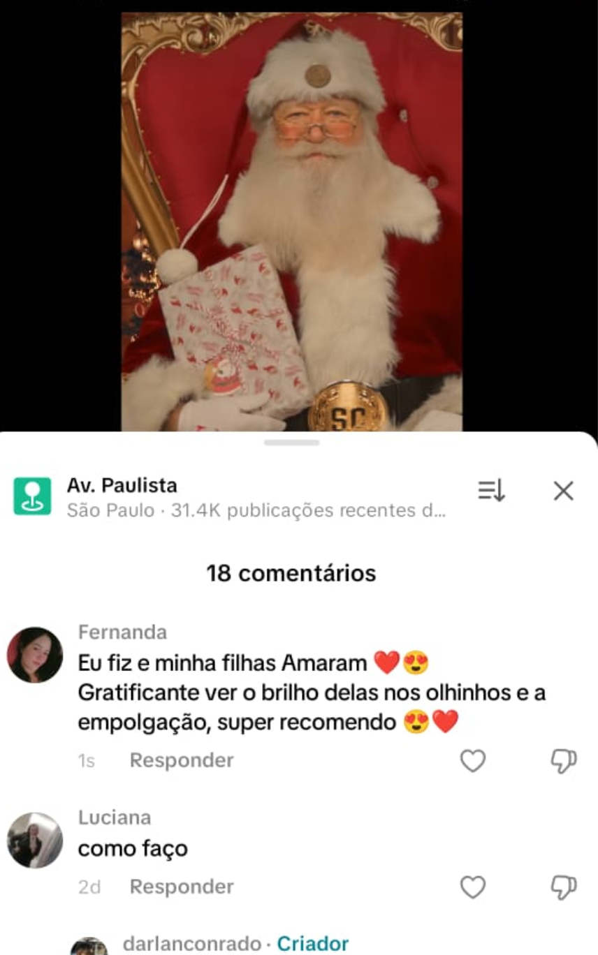 Feedback real de cliente satisfeito